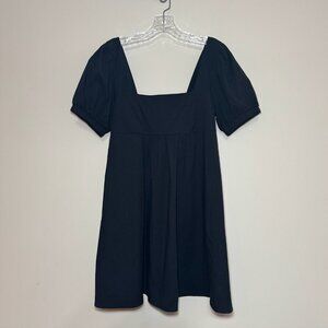 NWT Wild Fable cotton Black Mini Dress Puff Sleeve Cottagecore Size small
